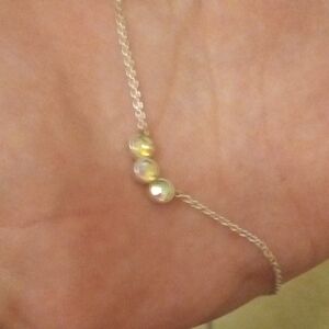 Elegant Silver and Gold Beaded Necklace